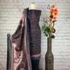 Self Print Garam Suit with Neck & Border Print (G6)