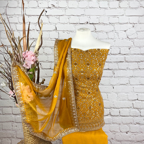 Faux Benarsi Silk Suit (B50)