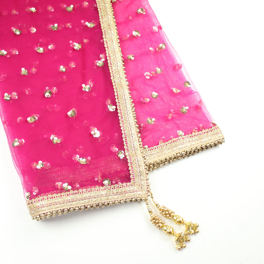 THE DONNA DUPATTA - CERISE PINK