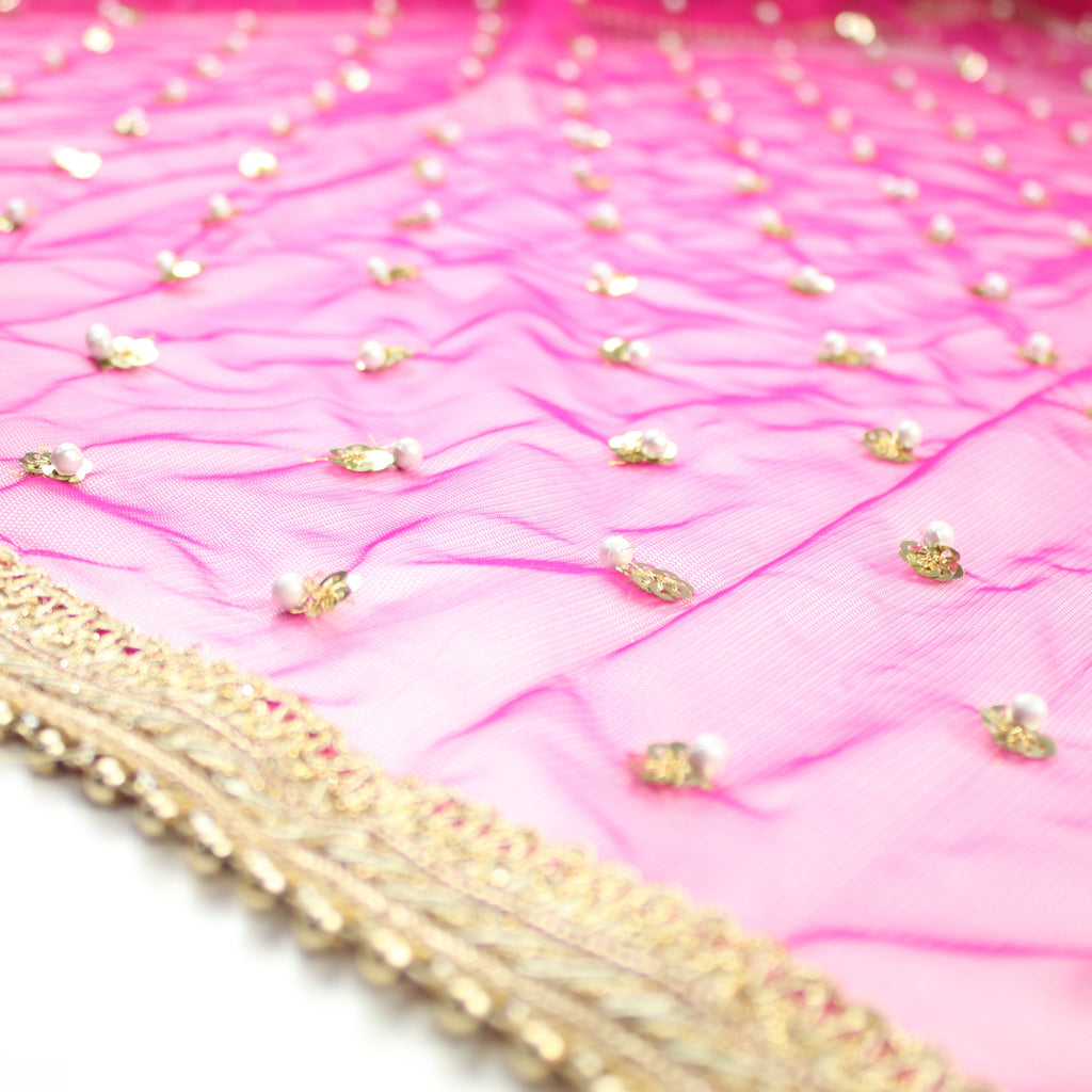 THE DONNA DUPATTA - CERISE PINK