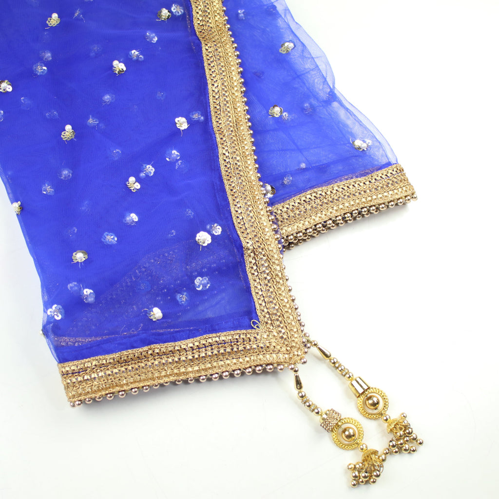 THE DONNA DUPATTA - ROYAL BLUE