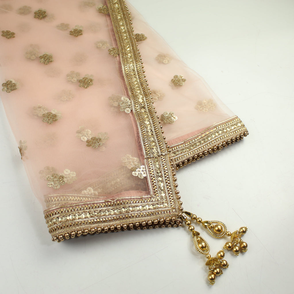 THE ELISHA DUPATTA - DUSTY PINK