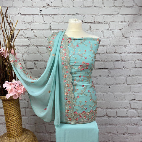 Designer Embroidered Garam Suit