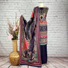 Designer Self Print Abstract Garam Suit