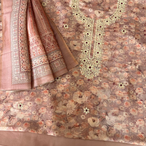 Faux Benarsi Silk Suit (B50)