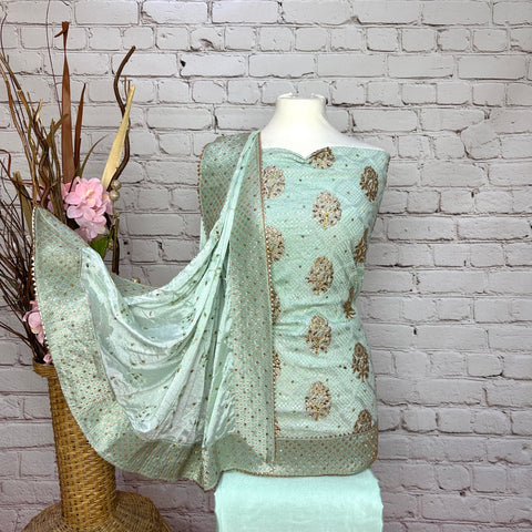 Faux Benarsi Silk Suit (B50)