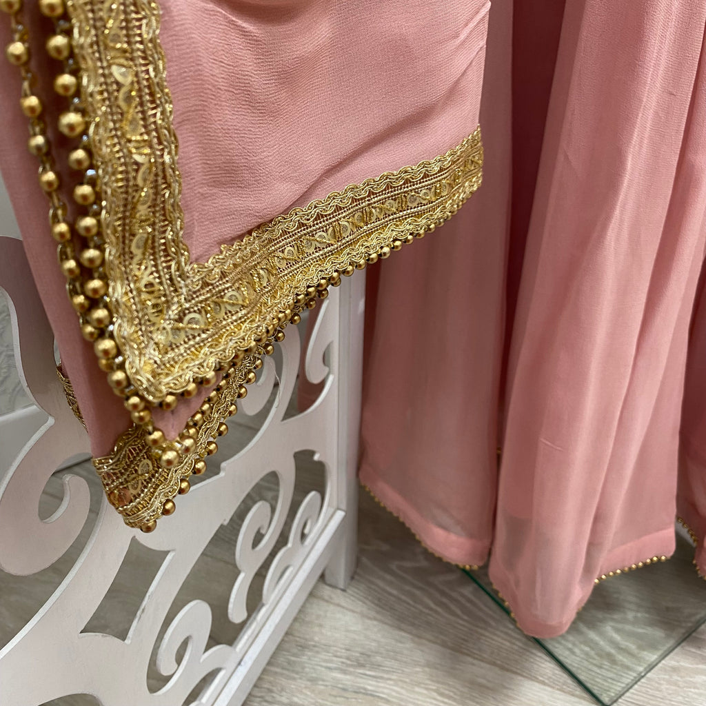 VALENTINA | DUSTY PINK PLAIN SHARARA & DUPATTA SET