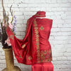 Unstitched Soft Faux Silk Suit (B38)