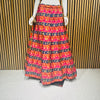 Navy Blue Cerise Orange Multicolour Striped Floral Brocade Lehenga Skirt