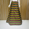 Olive Forest Green Maroon Stripe Check Raw Silk Lehenga Skirt