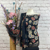 Designer floral crepe print suit